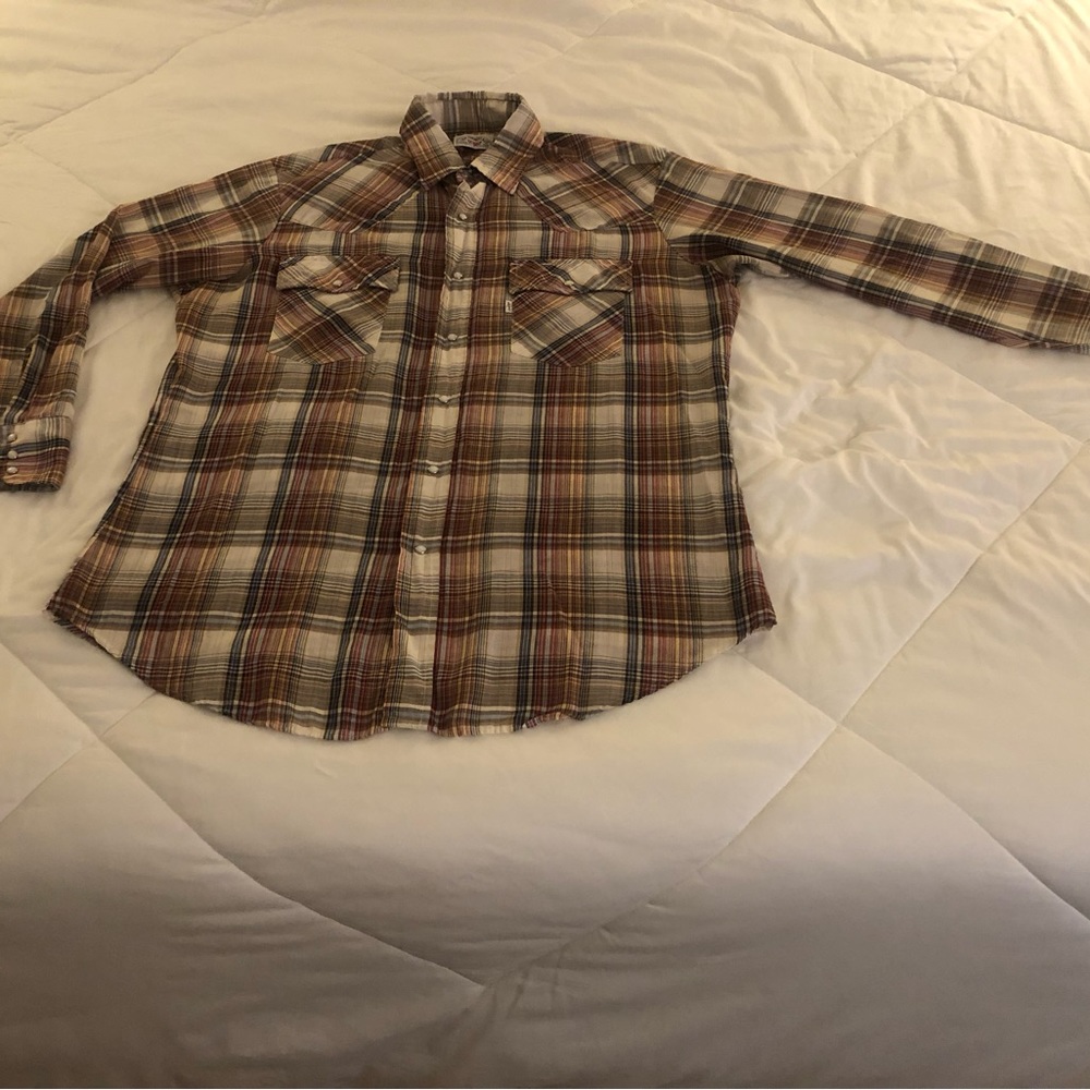 Vintage Levi’s plaid western/cowboy button down